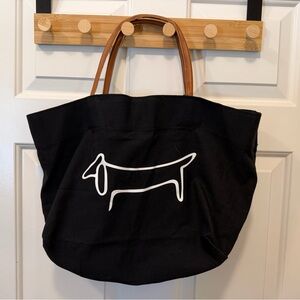 Black Dog Tote Bag
